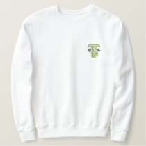 flower monogram embroidered sweatshirt