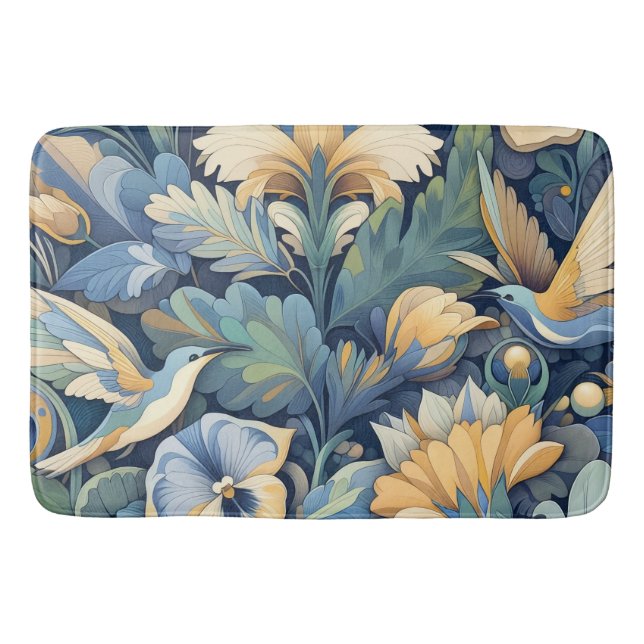 Flower Morris art Bath Mat (Front)