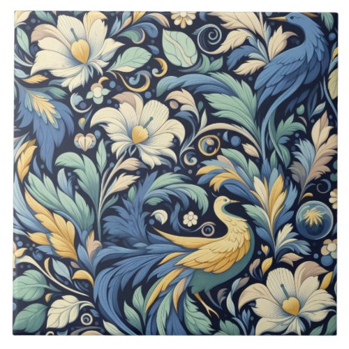 Flower Morris art Ceramic Tile