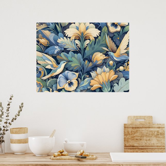 Flower Morris art Poster (Kitchen)