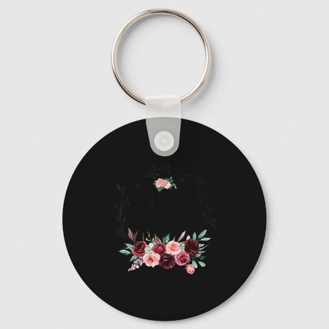 Flower mother of the bride shower wedding keychain (Front)