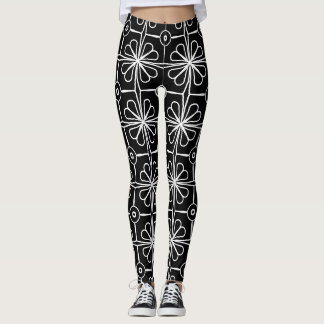 flower motif leggings