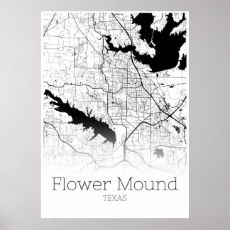 Flower Mound Map - Texas - City Map Poster