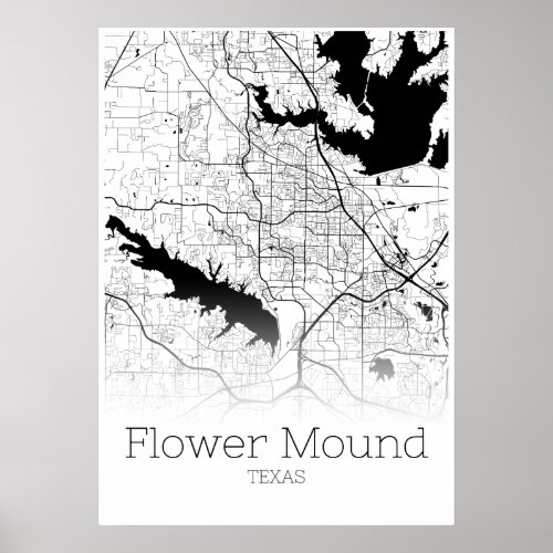 Flower Mound Map _ Texas _ City Map Poster