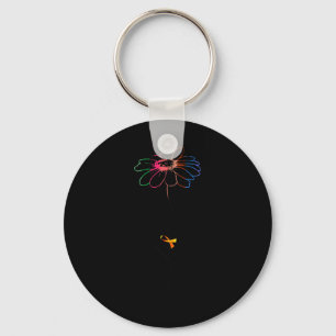 Flower - Multiple Sclerosis Awareness Gift Keychain