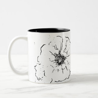 Flower Natural Two-Tone Coffee Mug