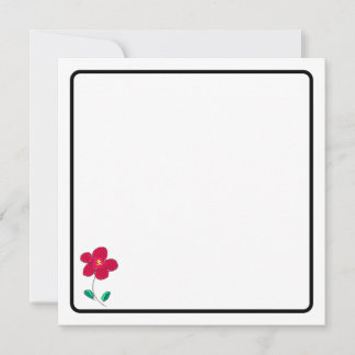 Flower note card
