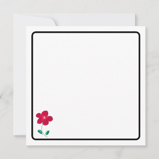 Flower note card (Front)