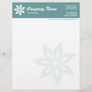 Flower - Ocean Green Letterhead