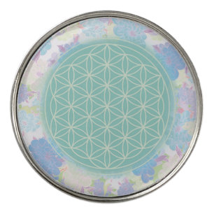 flower of green life, golf ball marker