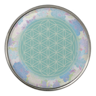 flower of green life, golf ball marker