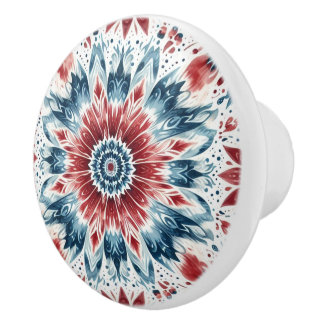 Flower of Independence Ceramic Knob