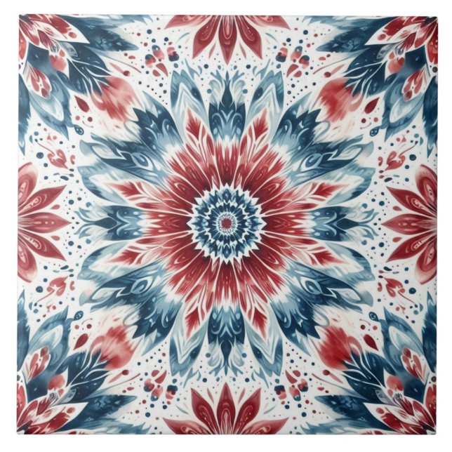 Flower of Independence  Ceramic Tile (Front)