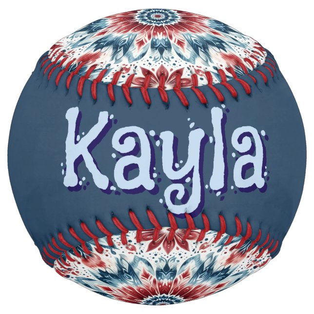Flower of Independence (customize) Softball (Back)