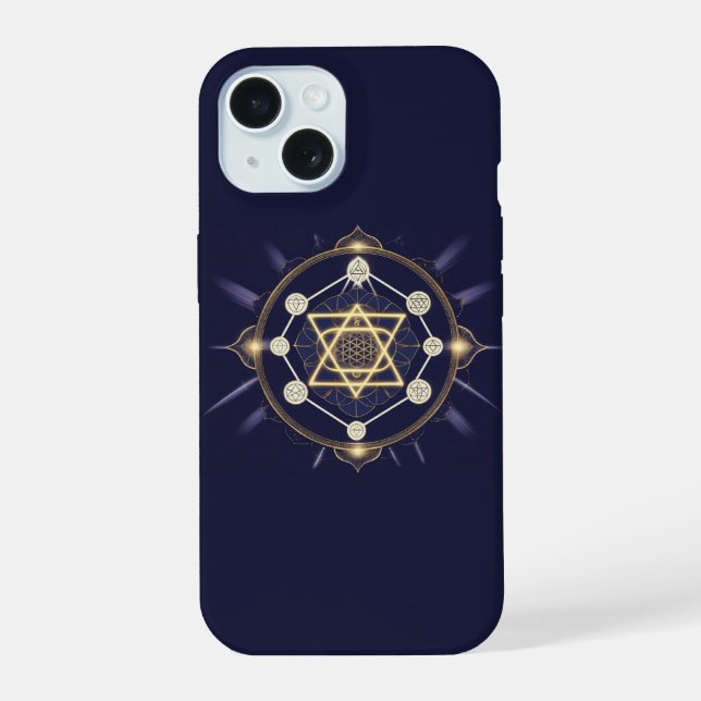 Flower of Infinity — Sacred Geometry Celestial Iphone Case (Back)