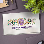 Flower Of Life - Amethyst Malachite And Gold Business Card at Zazzle