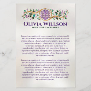 Flower of life - Amethyst Malachite and gold Flyer