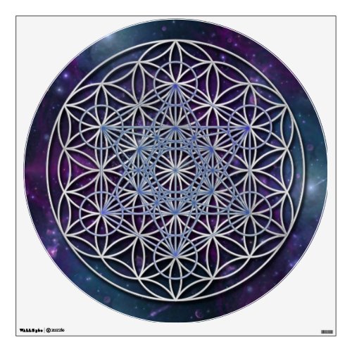 FLOWER OF LIFE _ Archangel Metatron Cube Wall Decal