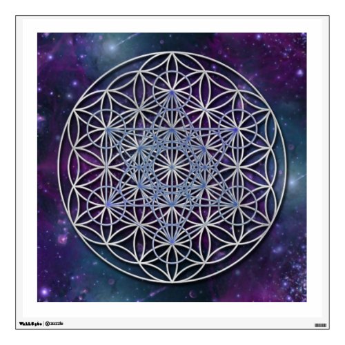 FLOWER OF LIFE _ Archangel Metatron Cube Wall Decal