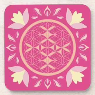 flower of life beverage coaster