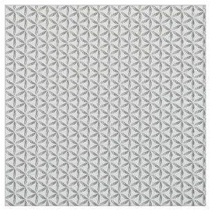 Flower of life black pattern fabric
