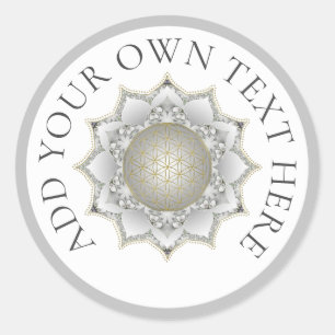 Flower Of Life - Blossoms Mandala 1 Classic Round Sticker