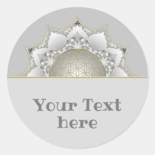 Flower Of Life - Blossoms Mandala 1 Classic Round Sticker