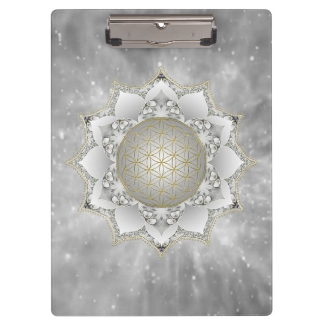 Flower Of Life - Blossoms Mandala 1 Clipboard (Front)