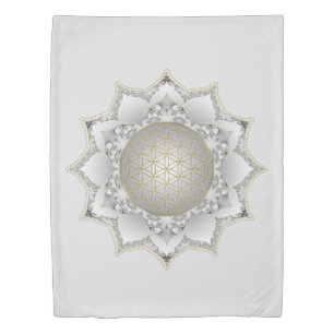 Flower Of Life - Blossoms Mandala 1 Duvet Cover