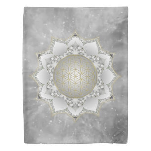 Flower Of Life - Blossoms Mandala 1 Duvet Cover