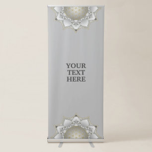 Flower Of Life - Blossoms Mandala 1 Retractable Banner