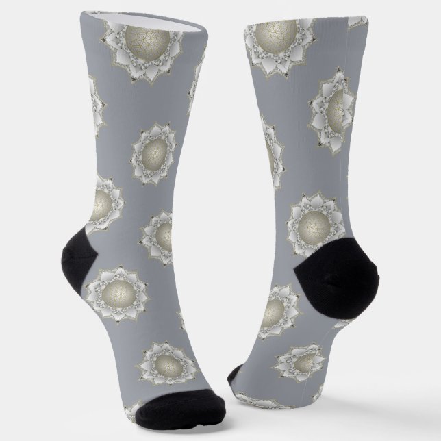 Flower Of Life - Blossoms Mandala 1 Socks (Angled)