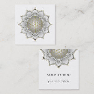 Flower Of Life - Blossoms Mandala 1 Square Business Card