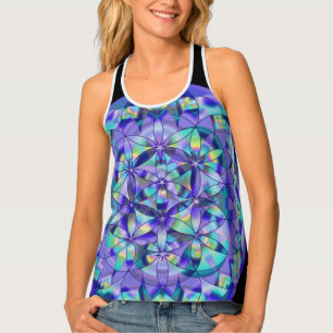 Flower of Life Blue Tank Top