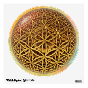 Flower Of Life / Blume des Lebens - ball grid gold Wall Sticker