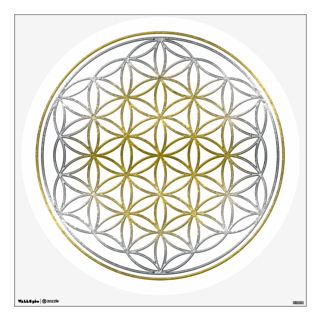 FLOWER OF LIFE / Blume des Lebens - BiColor Wall Sticker (Front)