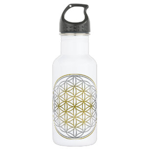 FLOWER OF LIFE / Blume des Lebens - BiColor Water Bottle