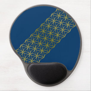 Flower of Life / Blume des Lebens - Border gold Gel Mouse Pad