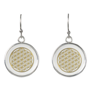 Flower Of Life / Blume des Lebens - brilliant gold Earrings