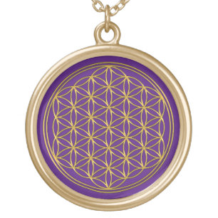 Flower Of Life / Blume des Lebens - brilliant gold Plated Necklace