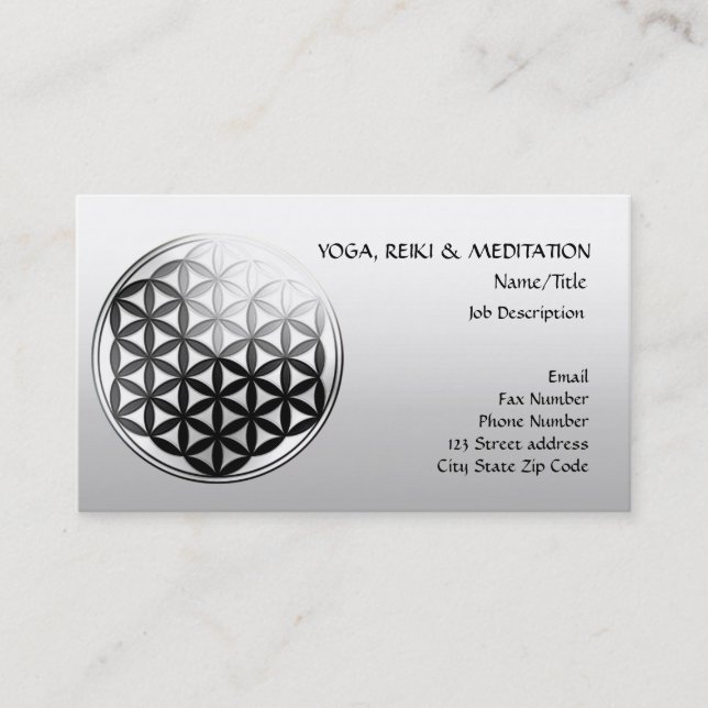 Flower of Life (Blume des Lebens) Business Card (Front)