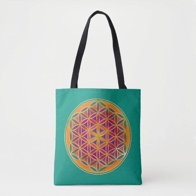 Flower Of Life / Blume des Lebens - Button III Tote Bag (Front)