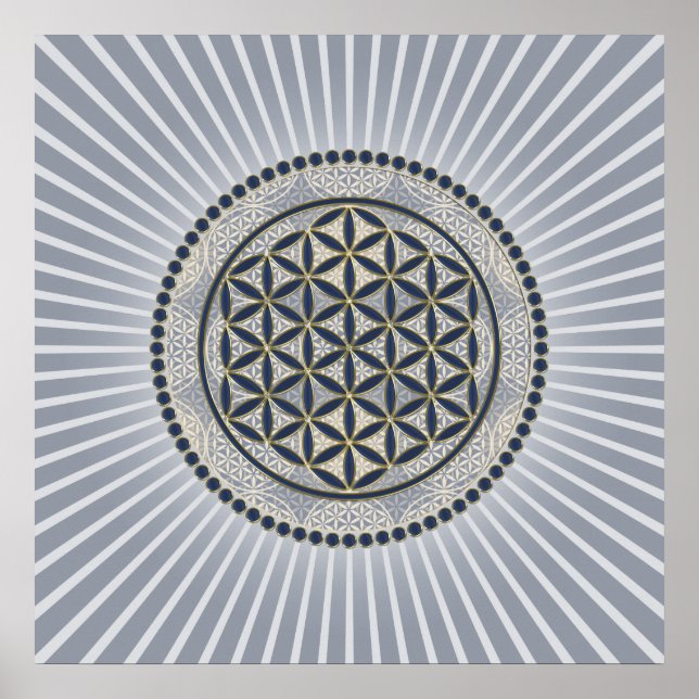 Flower of Life / Blume des Lebens - Button IX Poster (Front)
