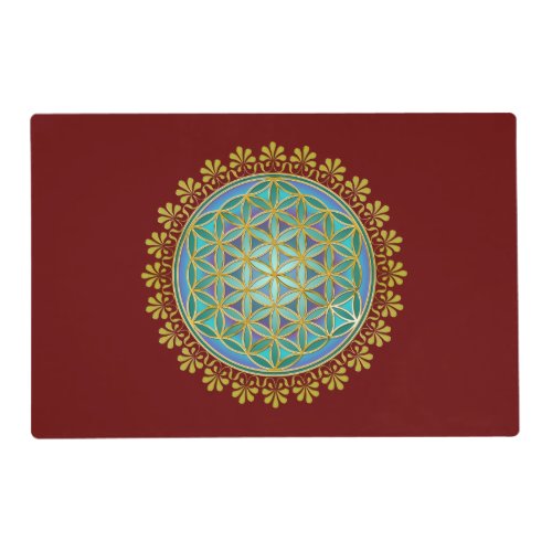 Flower Of Life  Blume des Lebens _ Button V Placemat