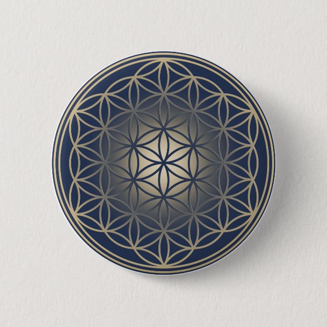 Flower Of Life / Blume des Lebens - Button VIII (Front)