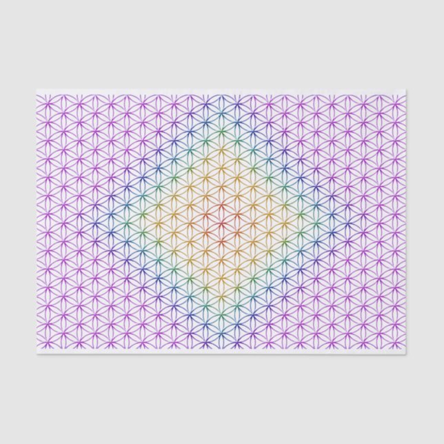 Flower of Life / Blume des Lebens - Chakra Pattern Tissue Paper (Front)