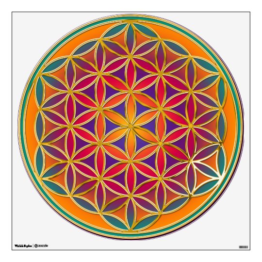 Flower Of Life Blume Des Lebens Colorful Wall Decal