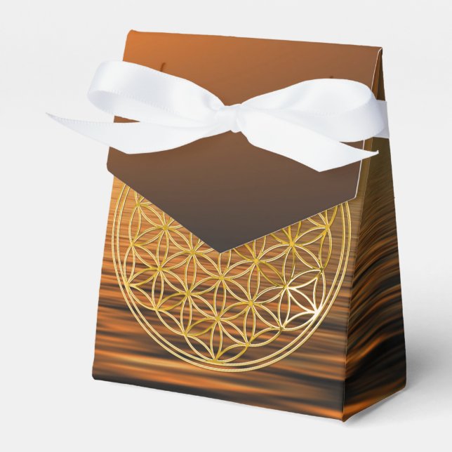 Flower of Life / Blume des Lebens - GOLD Favor Boxes (Front Side)