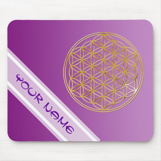 Flower Of Life / Blume des Lebens - gold Mouse Pad (Front)