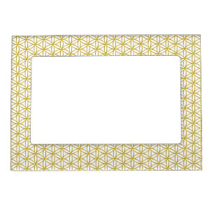 Flower of Life / Blume des Lebens - gold pattern Magnetic Picture Frame